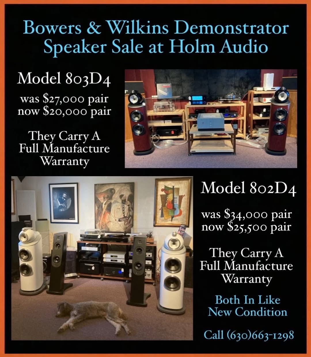Bowers & Wilkins 802D4 and 803D4 Demo Speakers